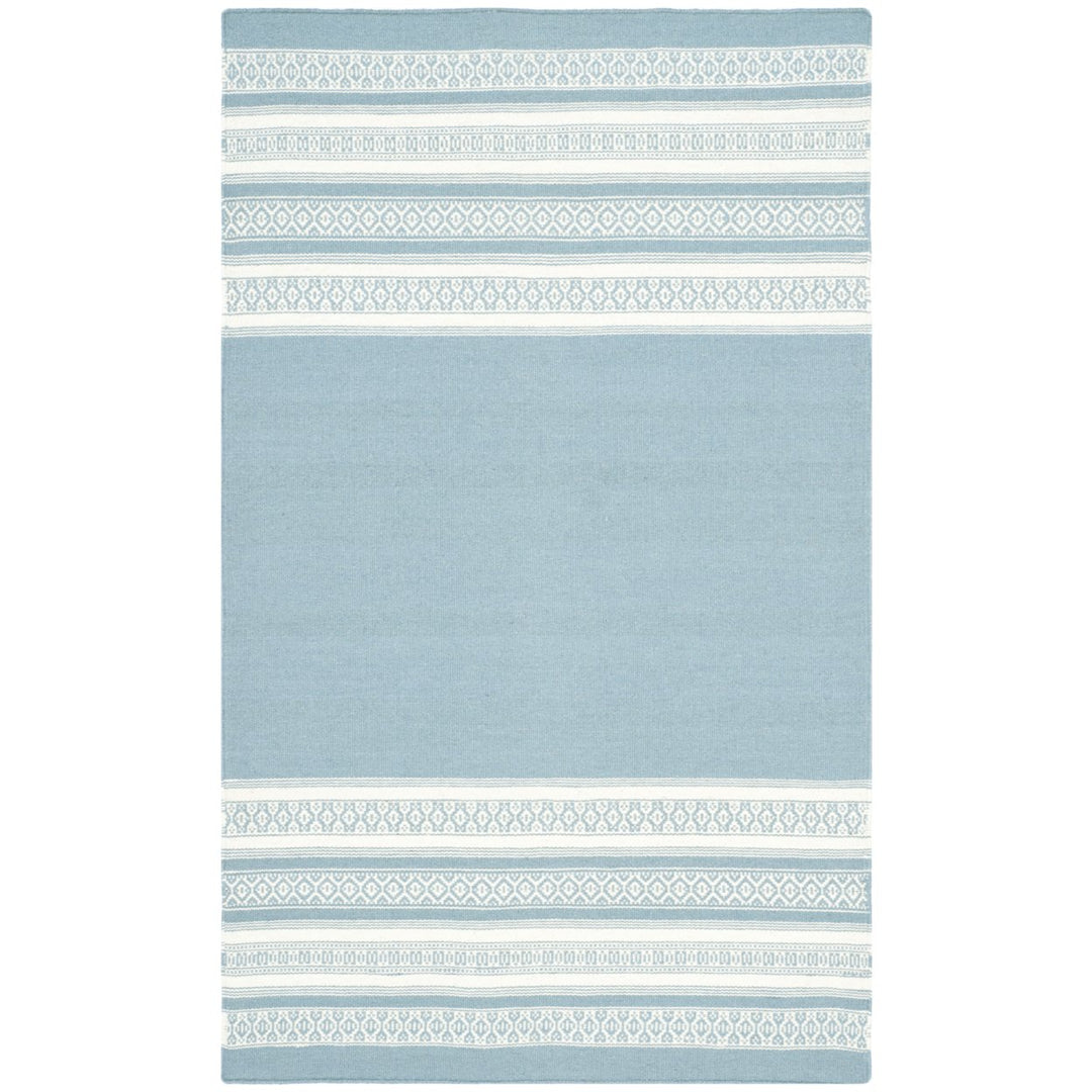 SAFAVIEH Dhurries DHU601C Handwoven Turquoise Rug Image 1