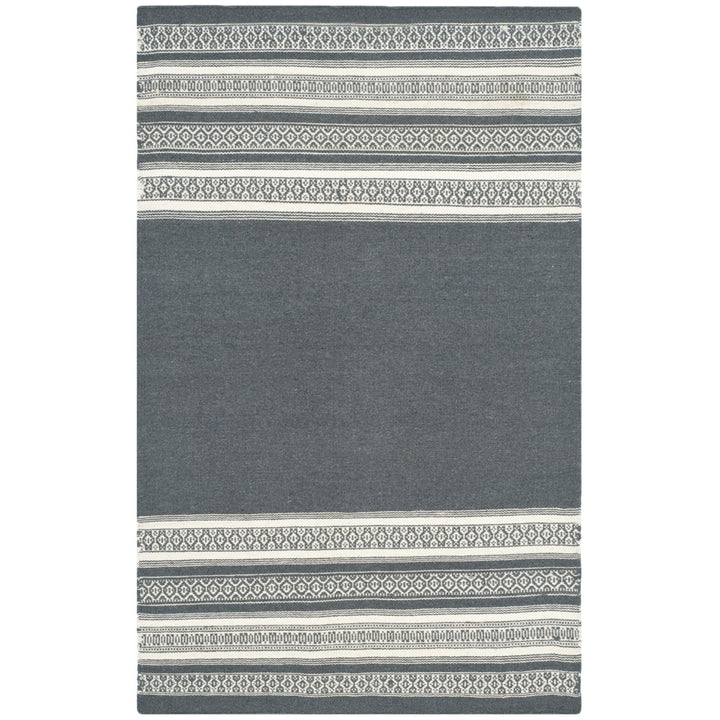 SAFAVIEH Dhurries DHU601D Handwoven Dark Grey Rug Image 1