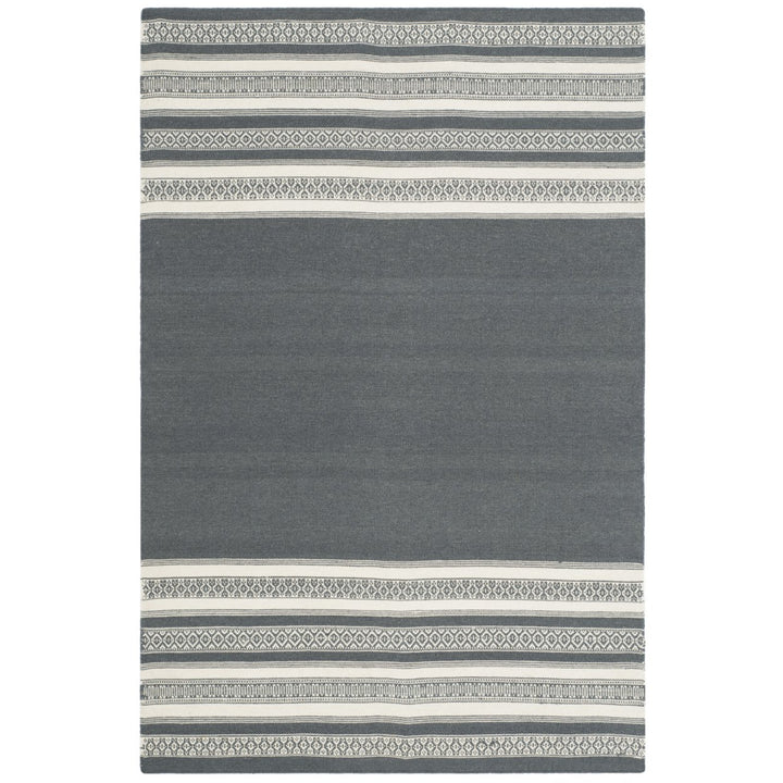 SAFAVIEH Dhurries DHU601D Handwoven Dark Grey Rug Image 1