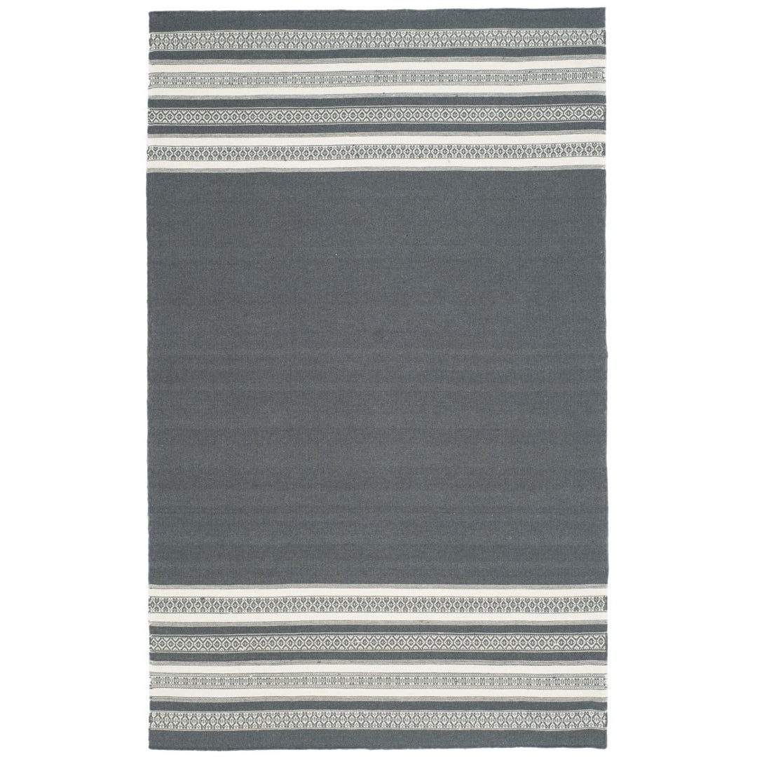 SAFAVIEH Dhurries DHU601D Handwoven Dark Grey Rug Image 1