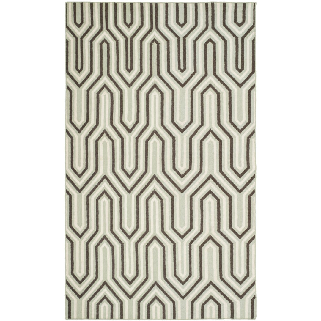 SAFAVIEH Dhurries DHU622A Handwoven Grey / Multi Rug Image 1