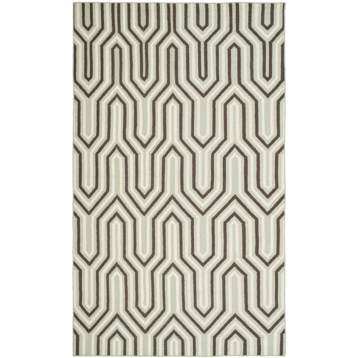 SAFAVIEH Dhurries DHU622A Handwoven Grey / Multi Rug Image 1