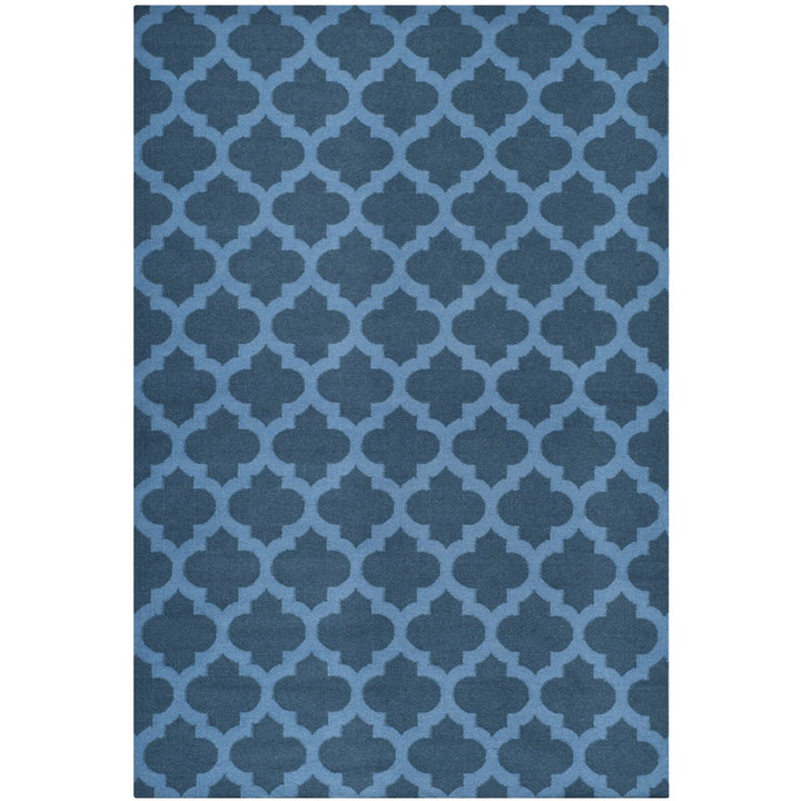 SAFAVIEH Dhurries DHU623C Handwoven Ink / Blue Rug Image 1