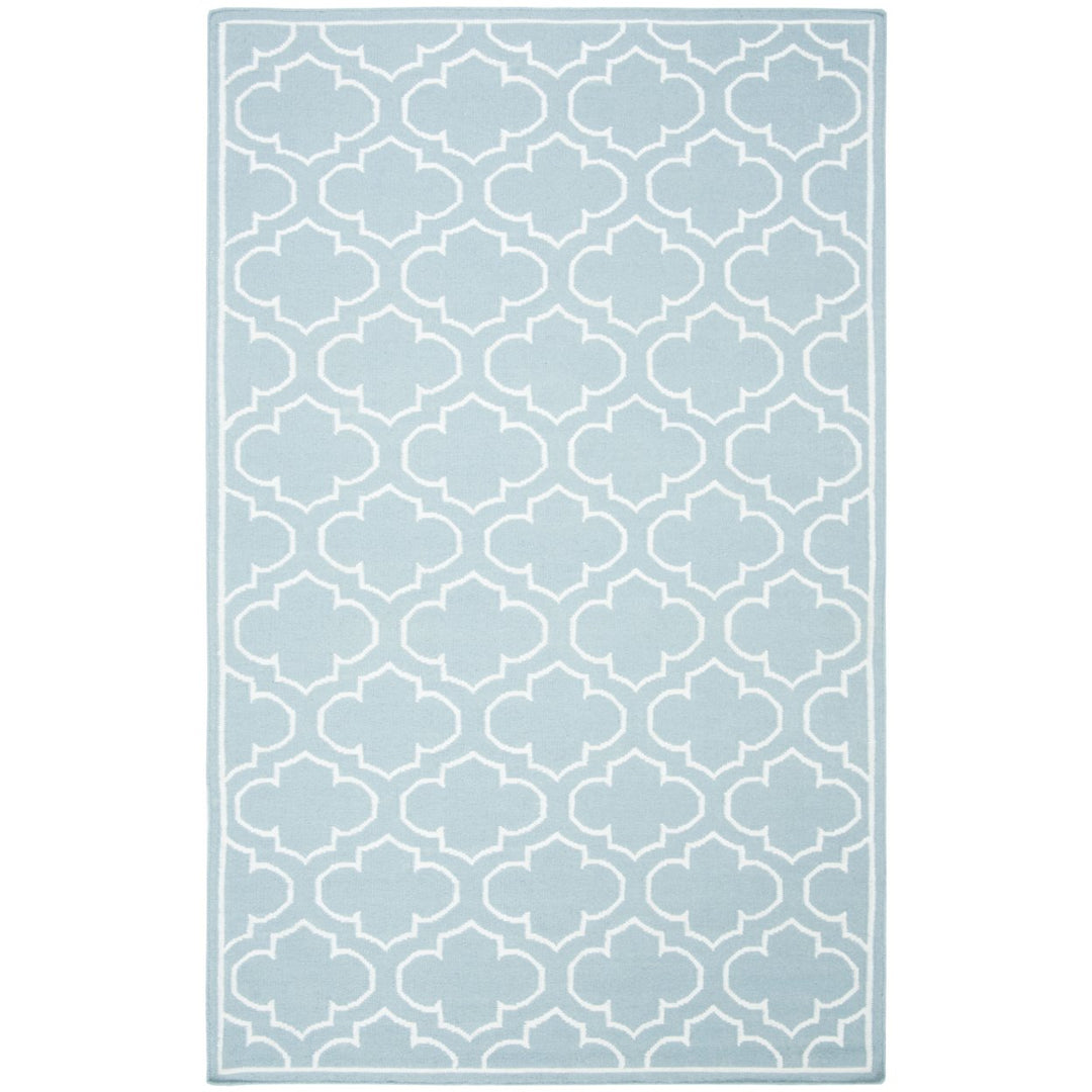 SAFAVIEH Dhurries DHU625A Handwoven Blue / Ivory Rug Image 1