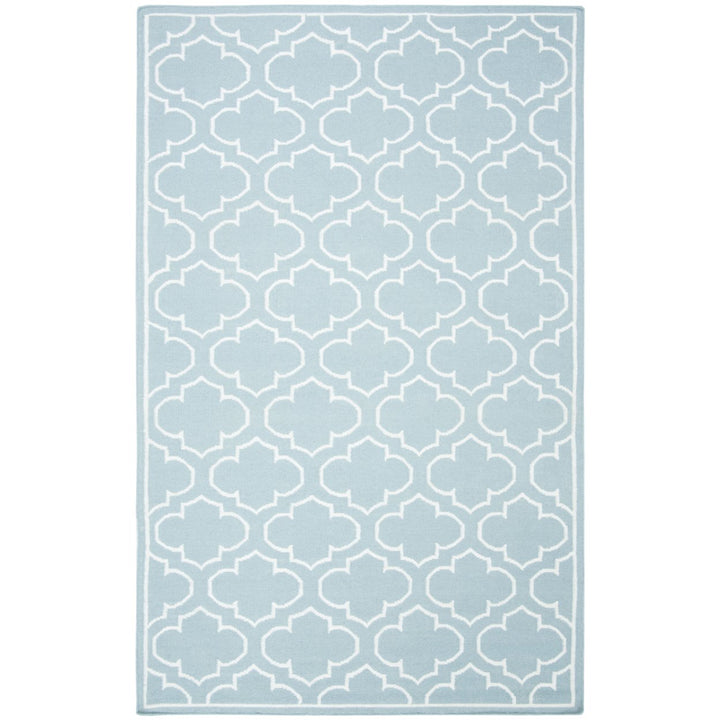 SAFAVIEH Dhurries DHU625A Handwoven Blue / Ivory Rug Image 1