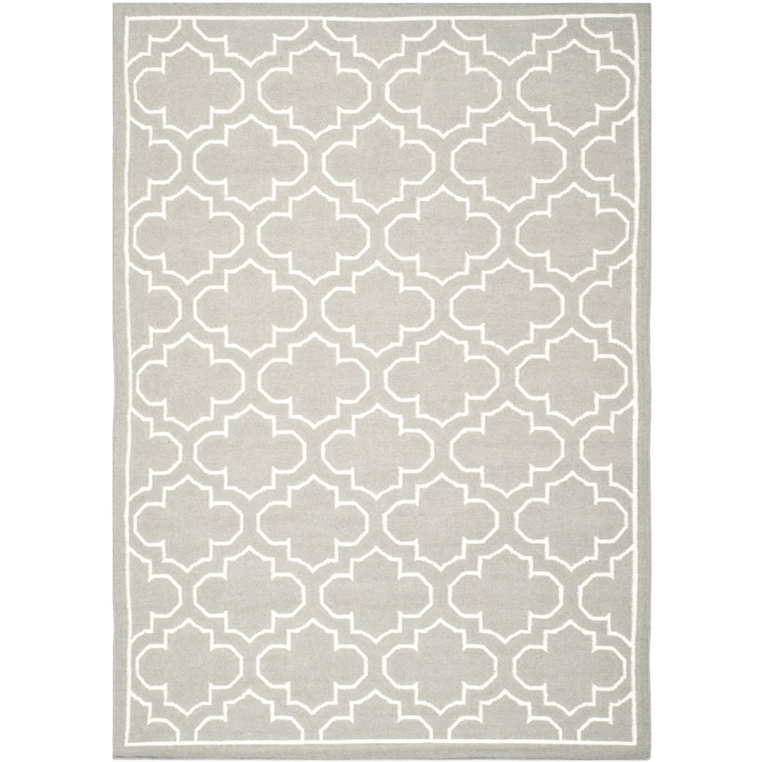 SAFAVIEH Dhurries DHU625B Handwoven Grey / Ivory Rug Image 1