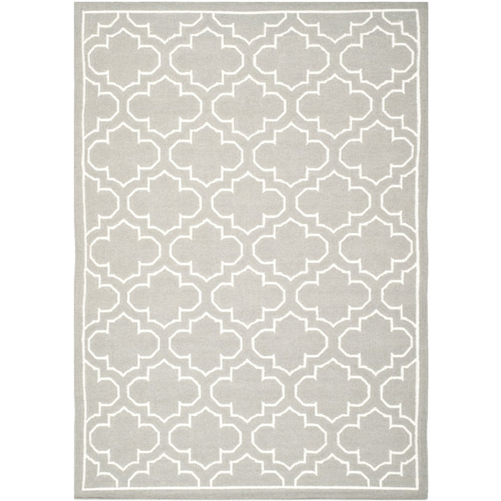 SAFAVIEH Dhurries DHU625B Handwoven Grey / Ivory Rug Image 1