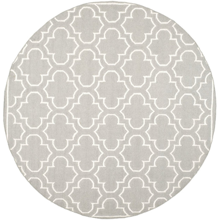 SAFAVIEH Dhurries DHU625B Handwoven Grey / Ivory Rug Image 1