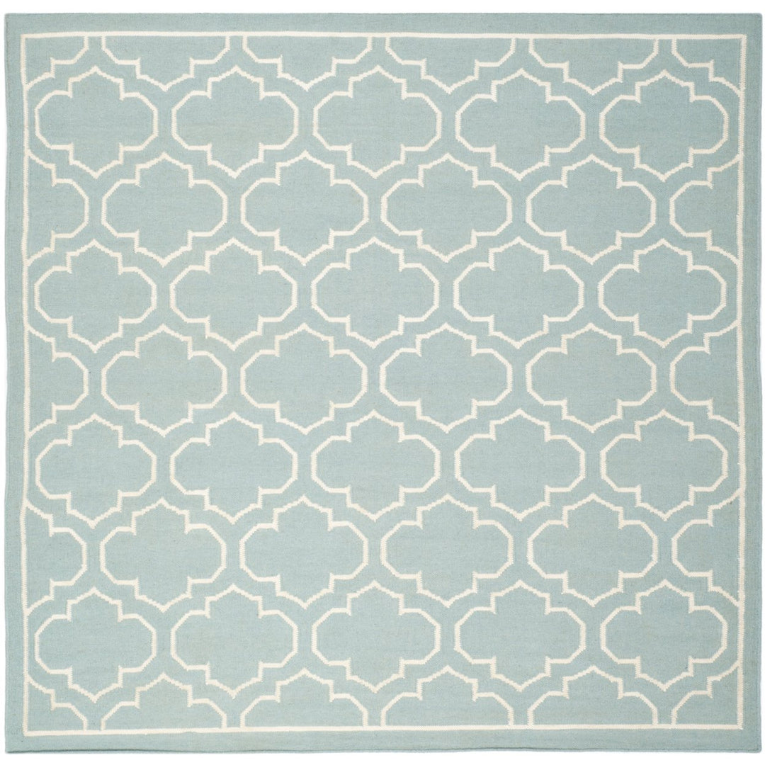 SAFAVIEH Dhurries DHU625A Handwoven Blue / Ivory Rug Image 1