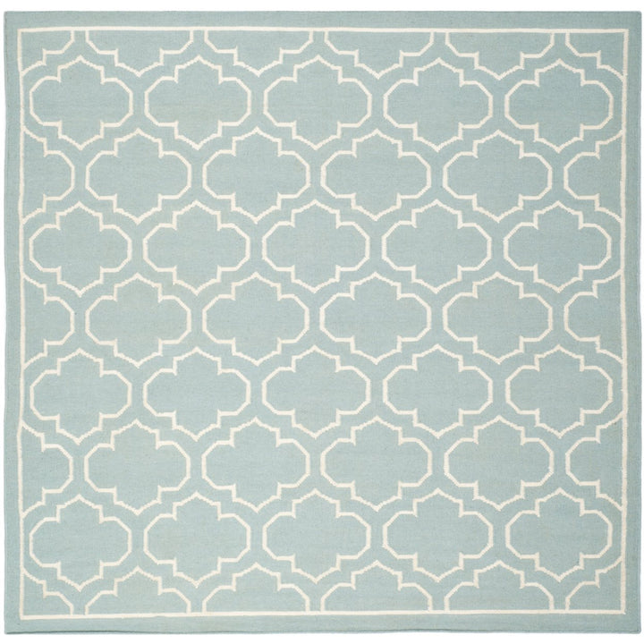 SAFAVIEH Dhurries DHU625A Handwoven Blue / Ivory Rug Image 1