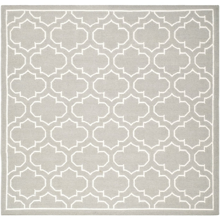 SAFAVIEH Dhurries DHU625B Handwoven Grey / Ivory Rug Image 1