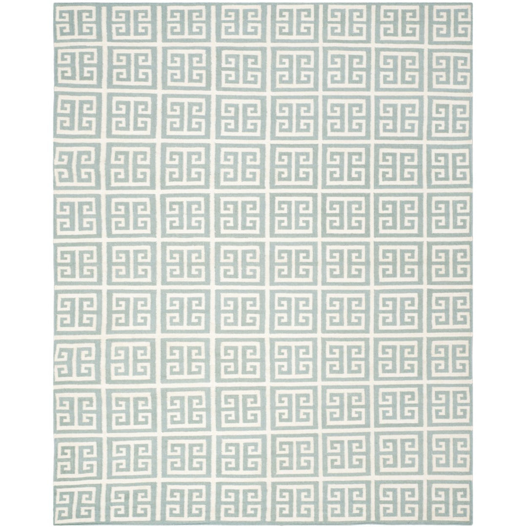 SAFAVIEH Dhurries DHU626A Handwoven Blue / Ivory Rug Image 1