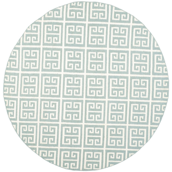 SAFAVIEH Dhurries DHU626A Handwoven Blue / Ivory Rug Image 1