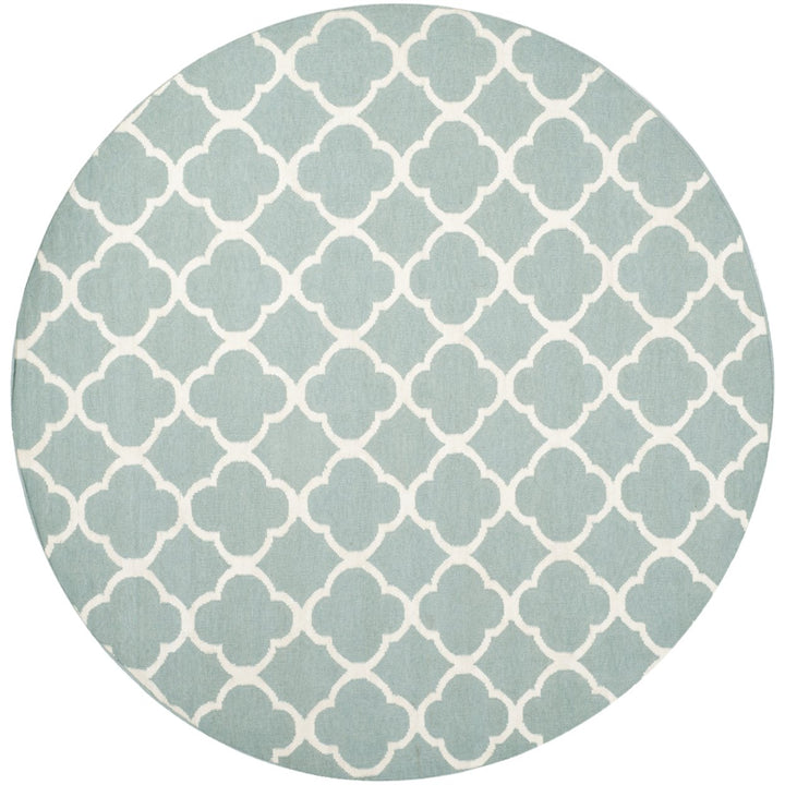 SAFAVIEH Dhurries DHU627A Handwoven Blue / Ivory Rug Image 1