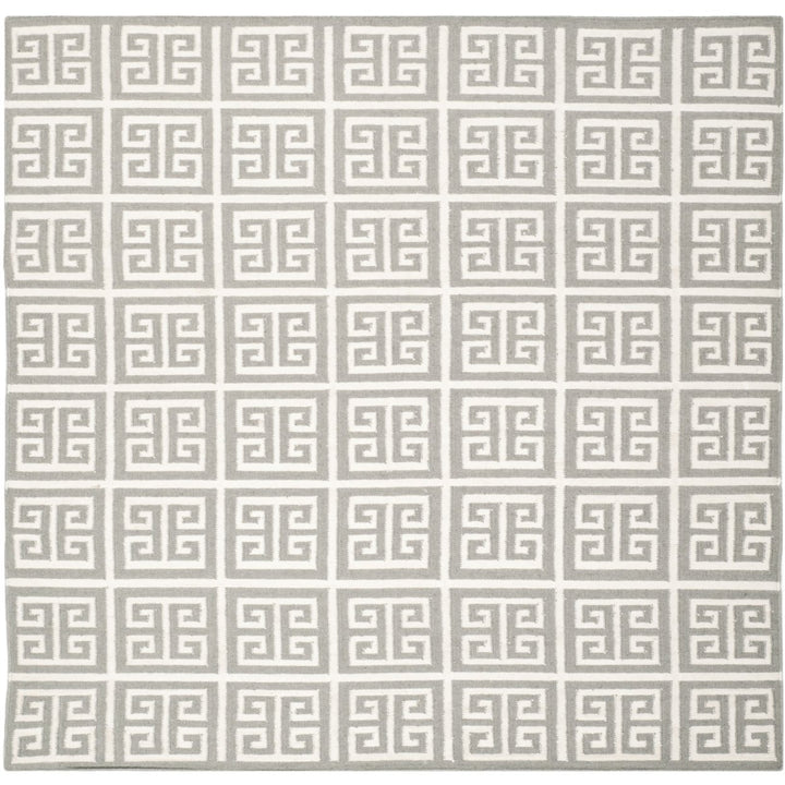 SAFAVIEH Dhurries DHU626B Handwoven Grey / Ivory Rug Image 1