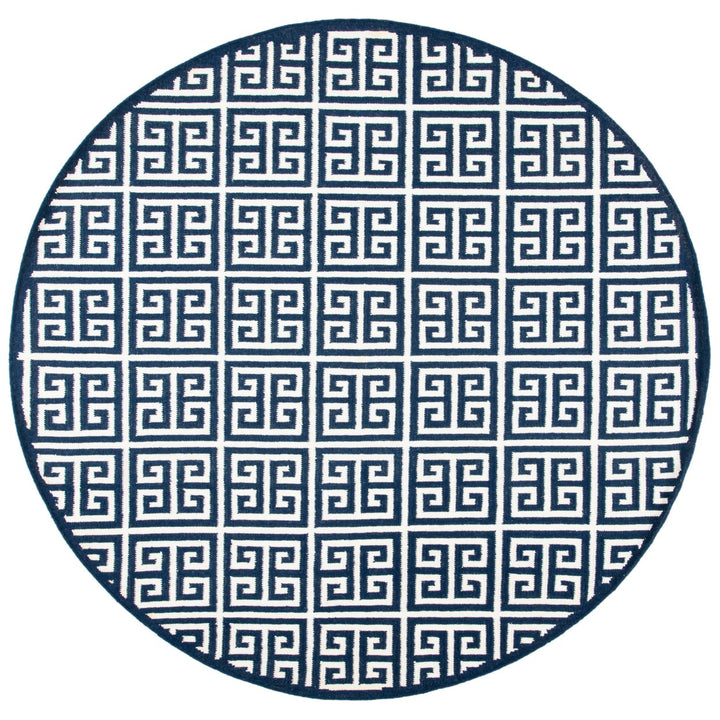 SAFAVIEH Dhurries DHU626D Handwoven Navy / Ivory Rug Image 1