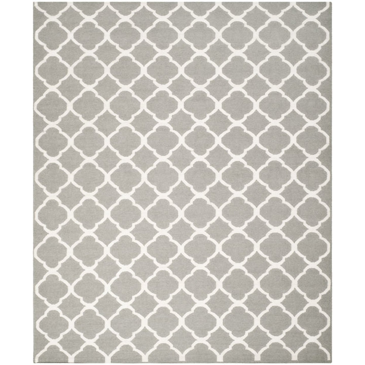 SAFAVIEH Dhurries DHU627B Handwoven Grey / Ivory Rug Image 1