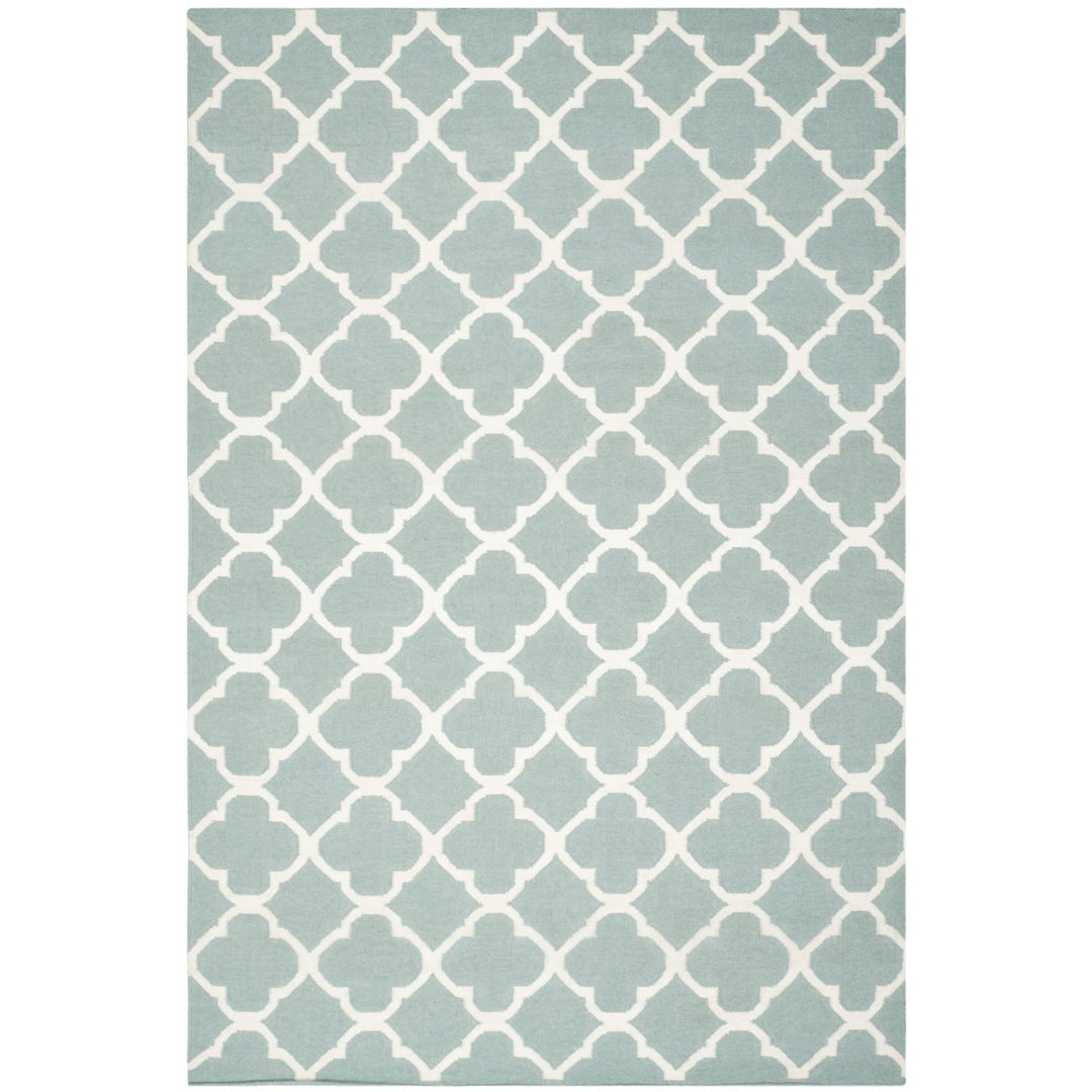 SAFAVIEH Dhurries DHU627A Handwoven Blue / Ivory Rug Image 1