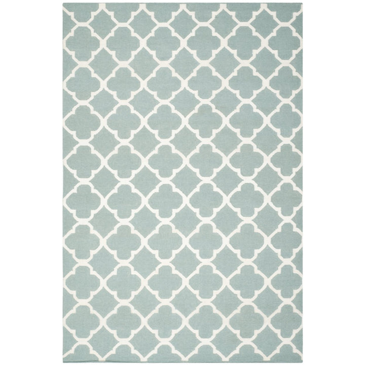 SAFAVIEH Dhurries DHU627A Handwoven Blue / Ivory Rug Image 1