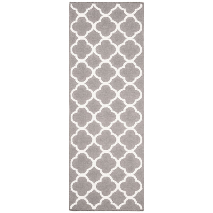 SAFAVIEH Dhurries DHU627B Handwoven Grey / Ivory Rug Image 3