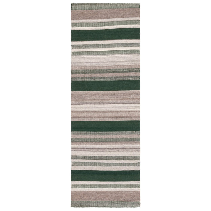 SAFAVIEH Dhurries DHU628Y Handwoven Green / Grey Rug Image 1