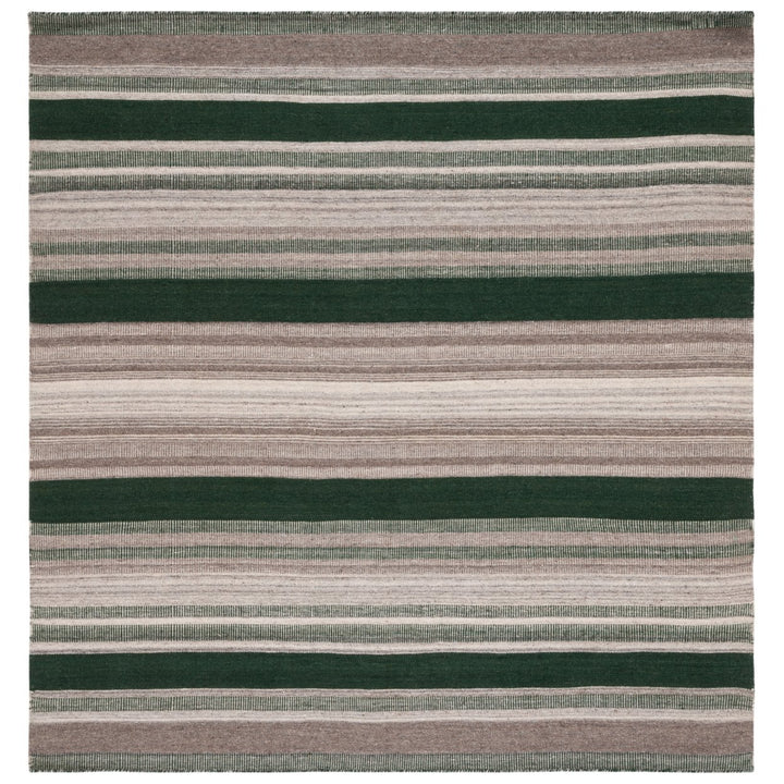 SAFAVIEH Dhurries DHU628Y Handwoven Green / Grey Rug Image 1