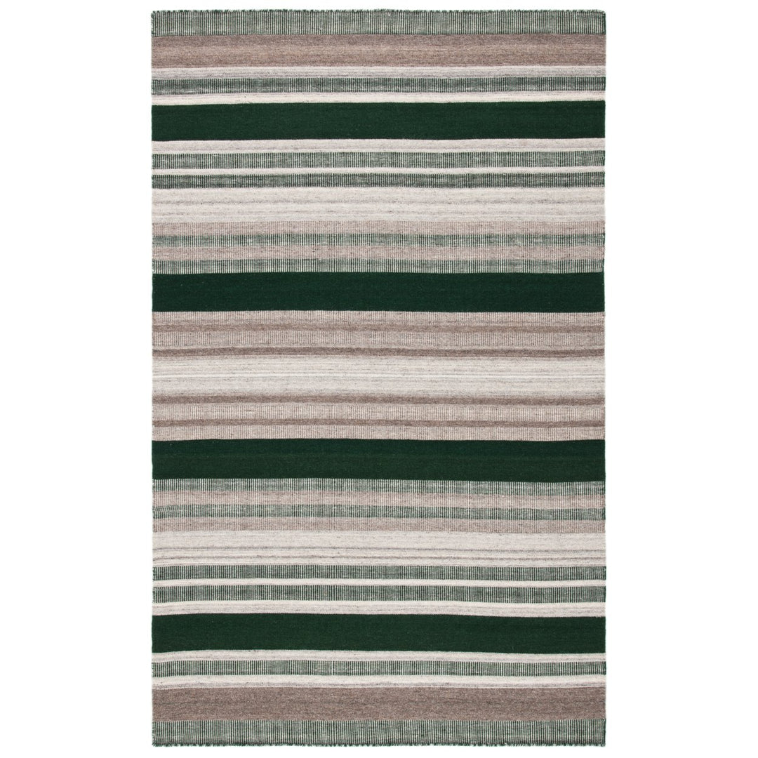 SAFAVIEH Dhurries DHU628Y Handwoven Green / Grey Rug Image 1