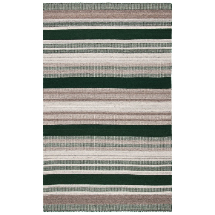 SAFAVIEH Dhurries DHU628Y Handwoven Green / Grey Rug Image 1