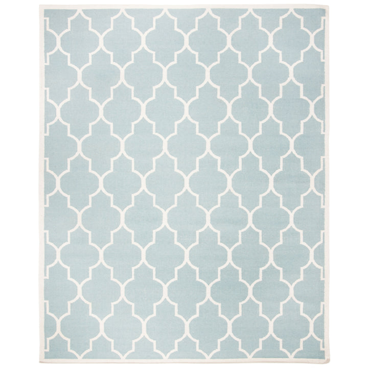 SAFAVIEH Dhurries DHU632C Light Blue / Ivory Rug Image 1