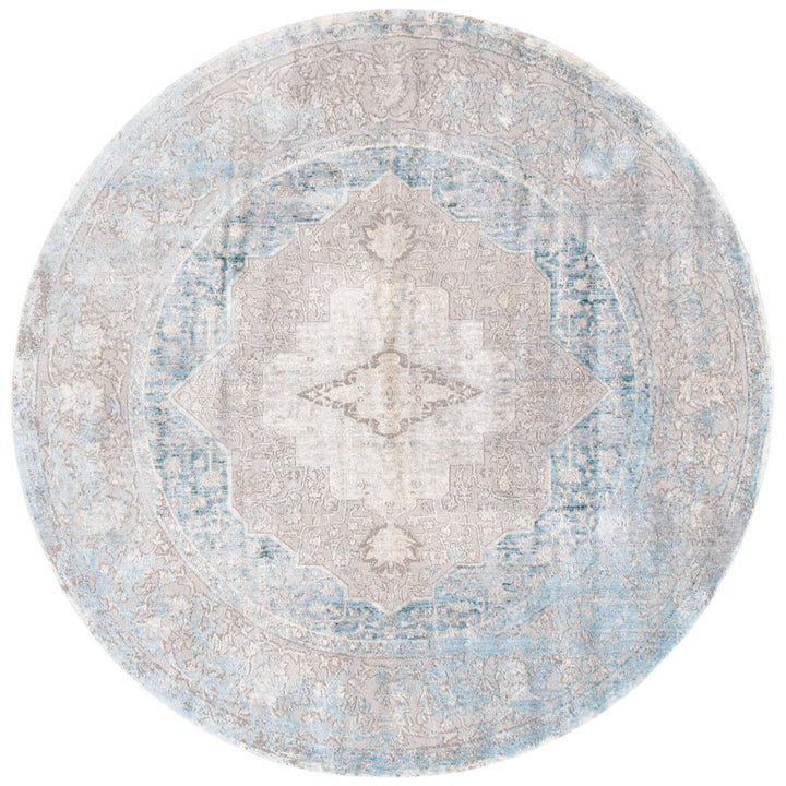 SAFAVIEH Dream Collection DRM401F Grey / Aqua Rug Image 1