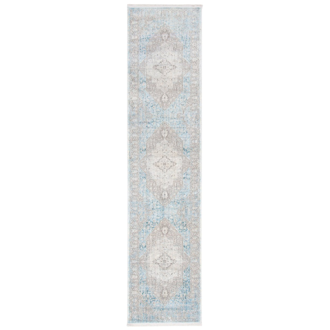 SAFAVIEH Dream Collection DRM401F Grey / Aqua Rug Image 1