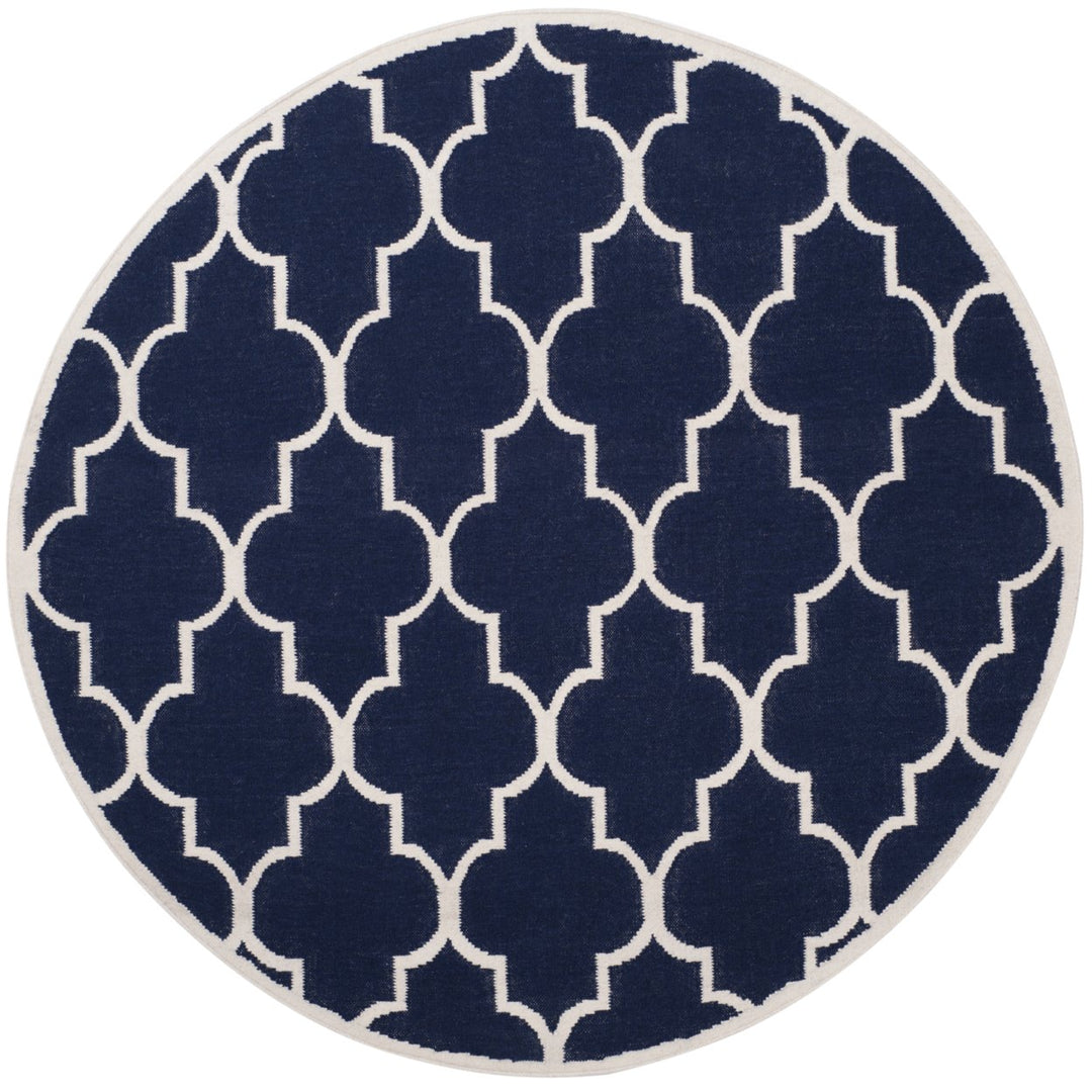 SAFAVIEH Dhurries DHU632D Handwoven Navy / Ivory Rug Image 1