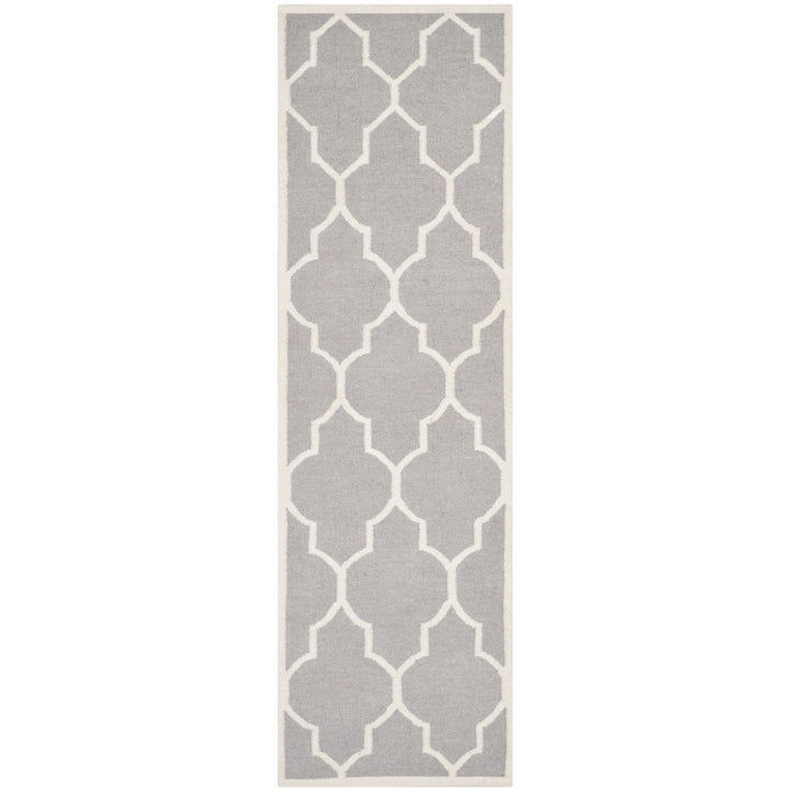 SAFAVIEH Dhurries DHU632G Handwoven Dark Grey /Ivory Rug Image 1