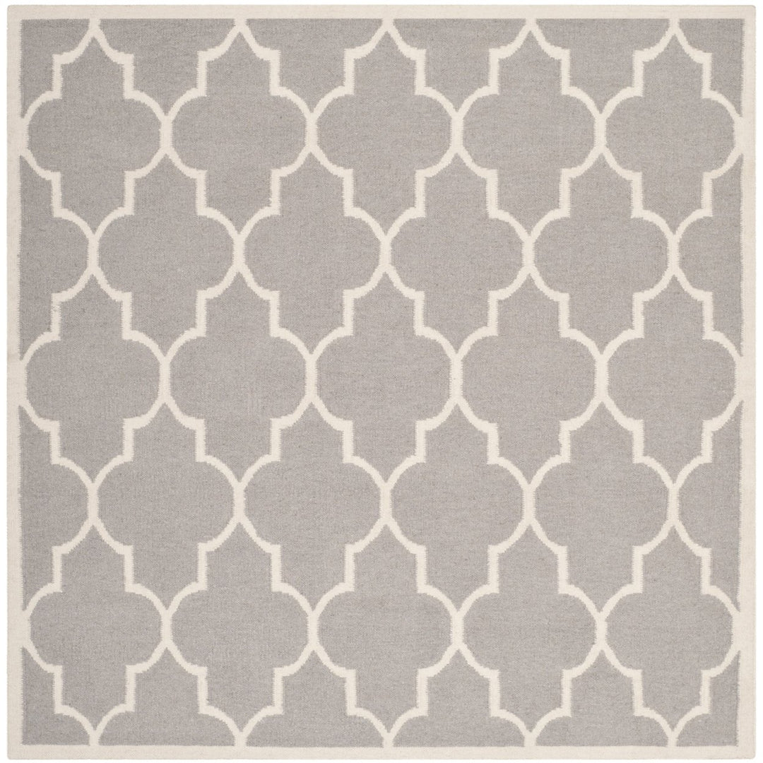 SAFAVIEH Dhurries DHU632G Handwoven Dark Grey /Ivory Rug Image 1