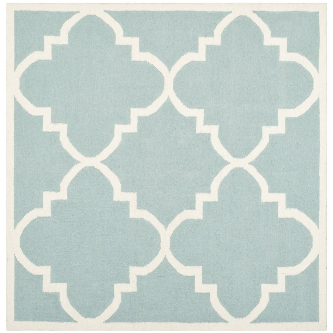 SAFAVIEH Dhurries DHU633C Light Blue / Ivory Rug Image 1