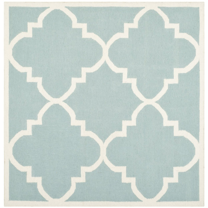 SAFAVIEH Dhurries DHU633C Light Blue / Ivory Rug Image 1