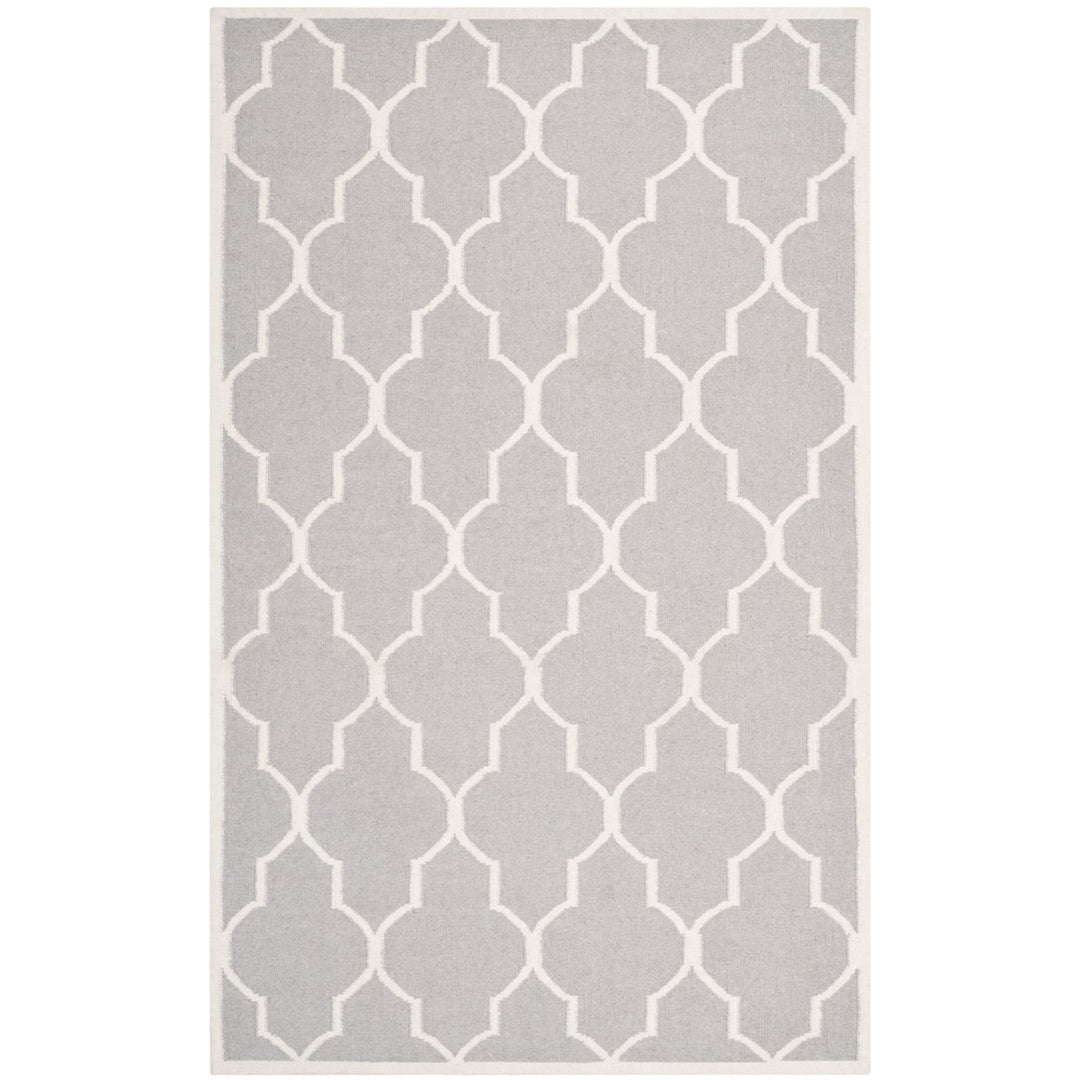 SAFAVIEH Dhurries DHU632G Handwoven Dark Grey /Ivory Rug Image 1