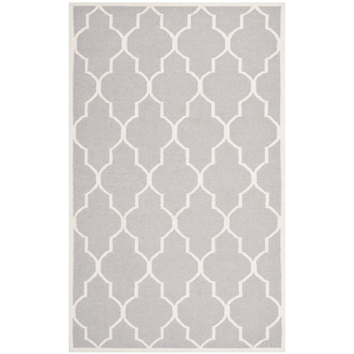 SAFAVIEH Dhurries DHU632G Handwoven Dark Grey /Ivory Rug Image 1