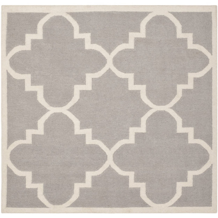 SAFAVIEH Dhurries DHU633G Handwoven Dark Grey /Ivory Rug Image 1