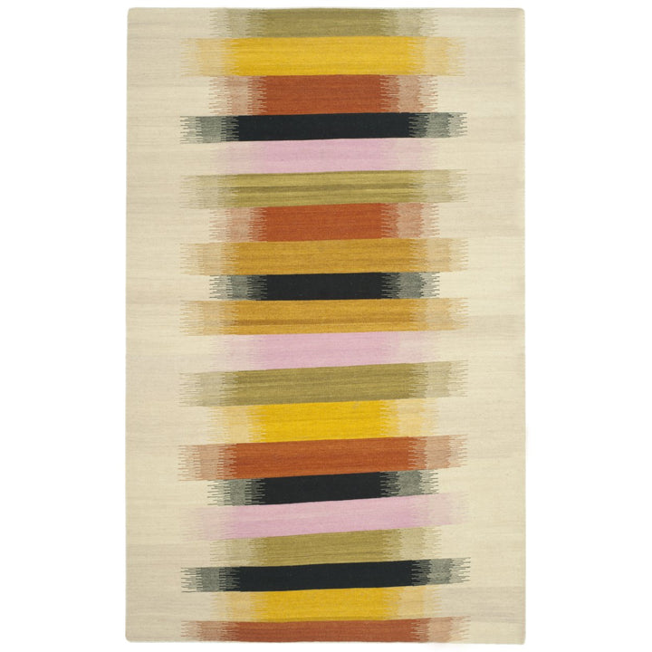 SAFAVIEH Dhurries DHU642A Handwoven Beige / Multi Rug Image 1