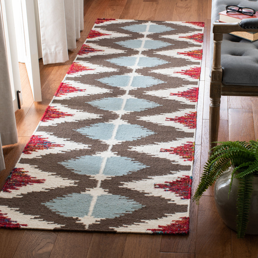 SAFAVIEH Dhurries Collection DHU647A Handwoven Multi Rug Image 2