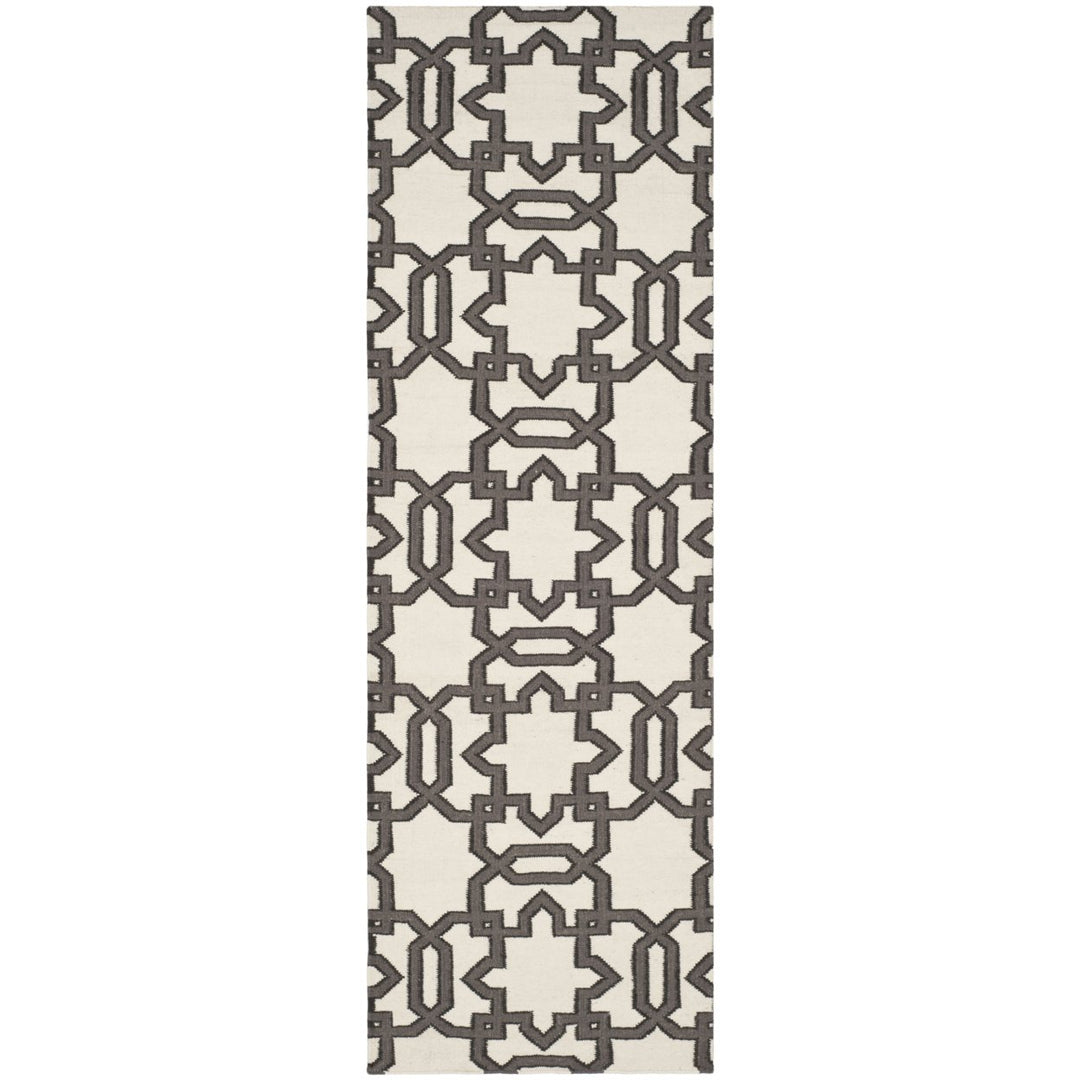 SAFAVIEH Dhurries DHU751A Handwoven Ivory / Grey Rug Image 1