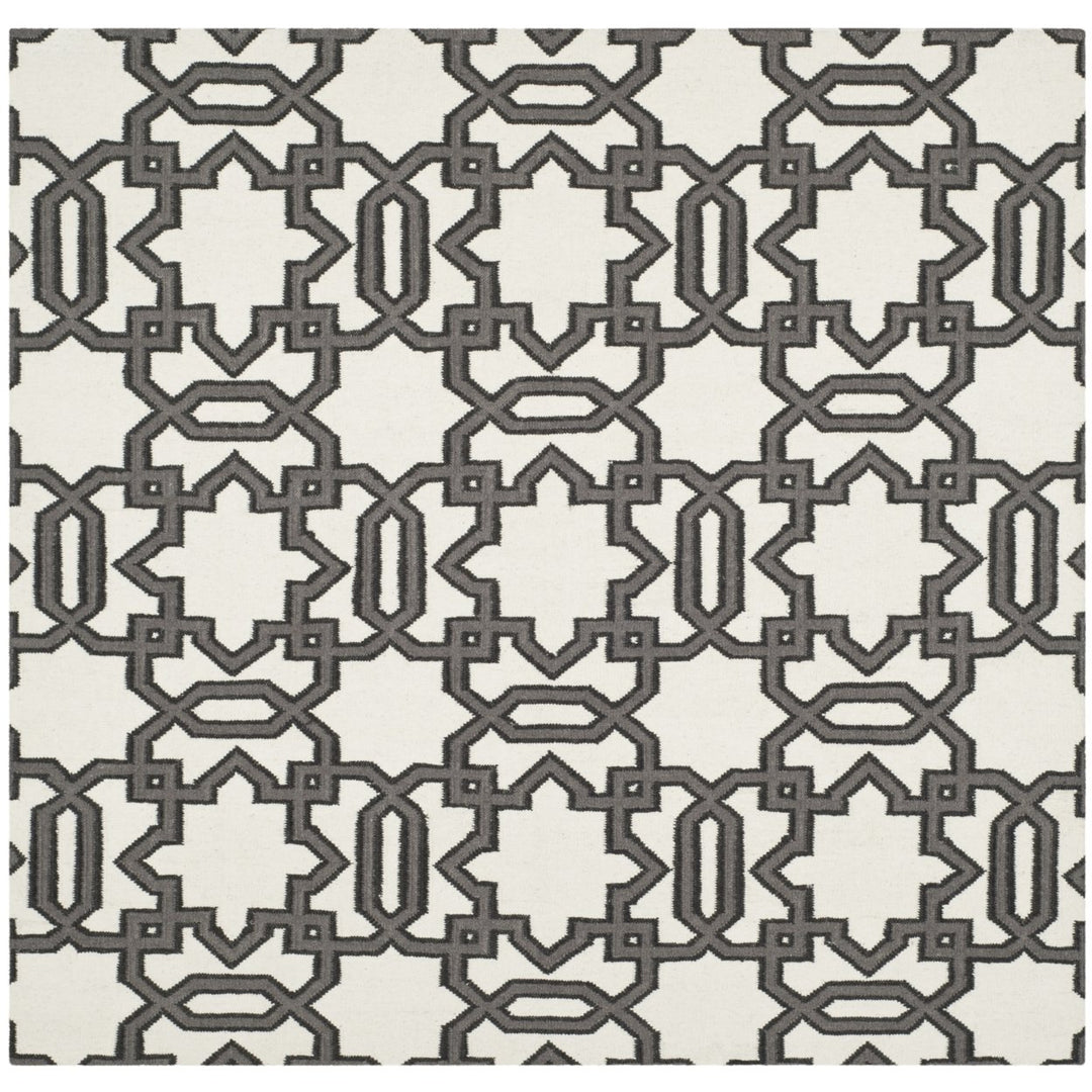 SAFAVIEH Dhurries DHU751A Handwoven Ivory / Grey Rug Image 1