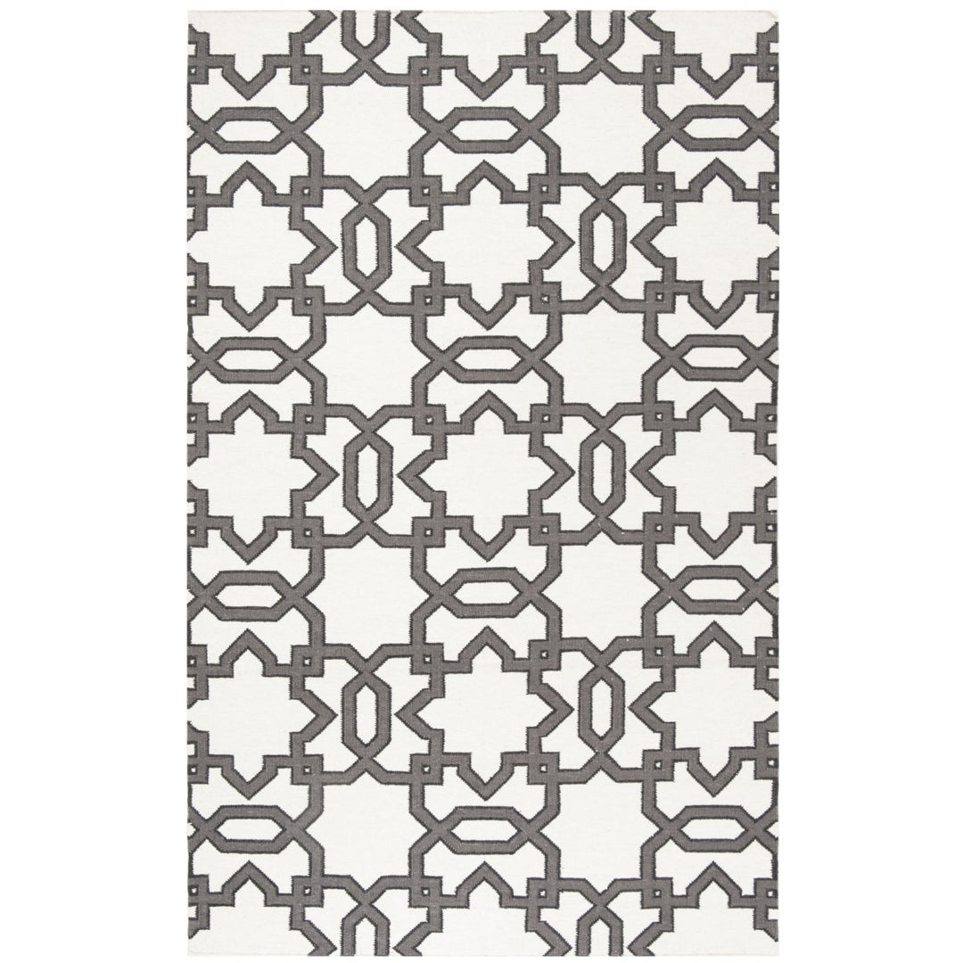 SAFAVIEH Dhurries DHU751A Handwoven Ivory / Grey Rug Image 1