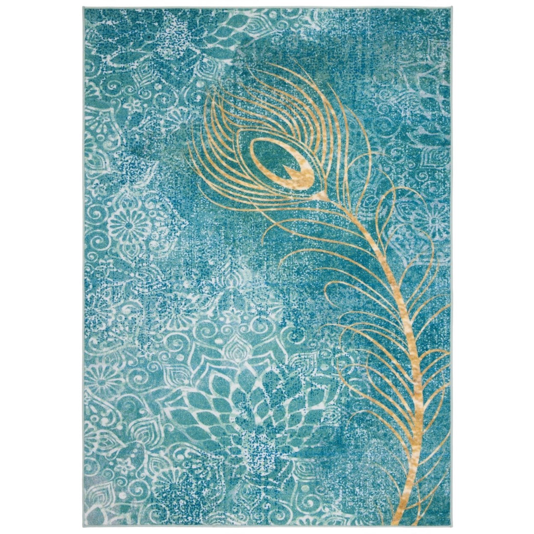 SAFAVIEH Disney Rugs DSN525K Turquoise/Gold Rug Image 8