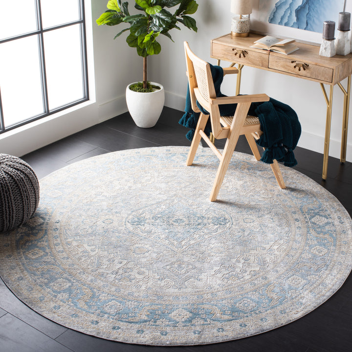 SAFAVIEH Dream Collection DRM411H Grey / Blue Rug Image 2