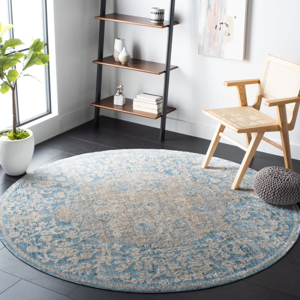 SAFAVIEH Dream Collection DRM412M Blue / Grey Rug Image 2