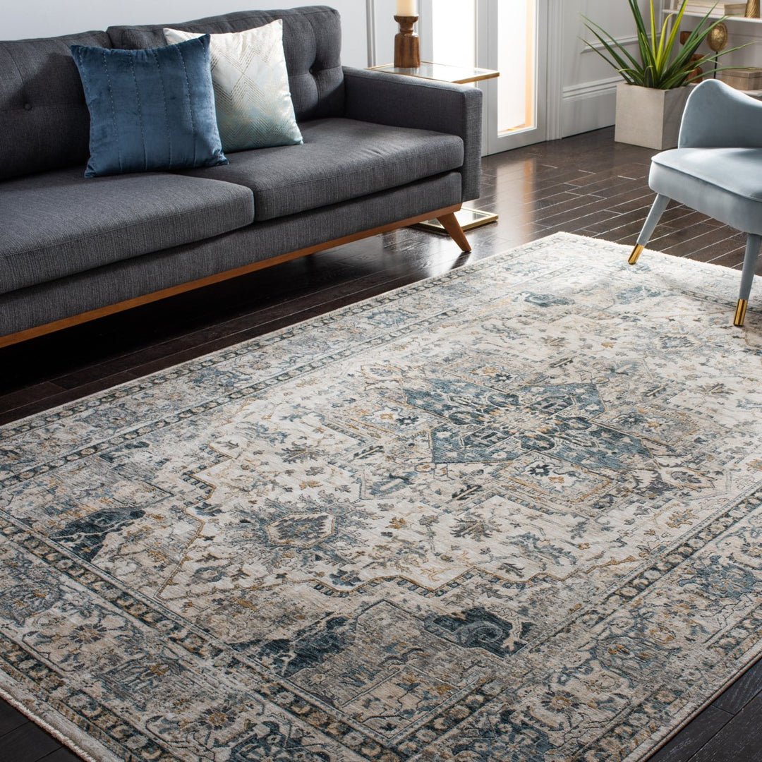 SAFAVIEH Dream Collection DRM723A Ivory / Navy Rug Image 1