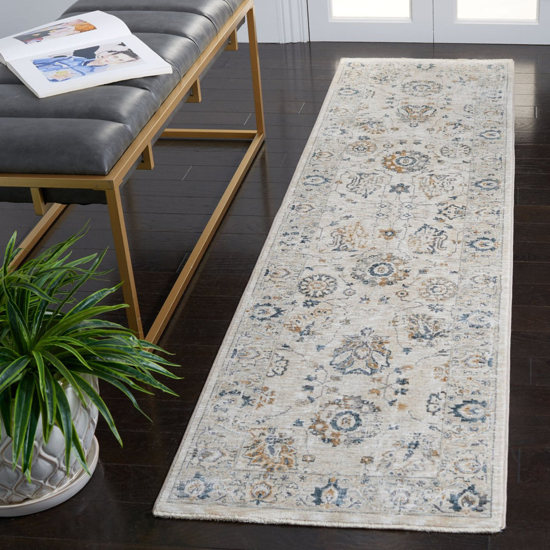 SAFAVIEH Dream Collection DRM723A Ivory / Navy Rug Image 3