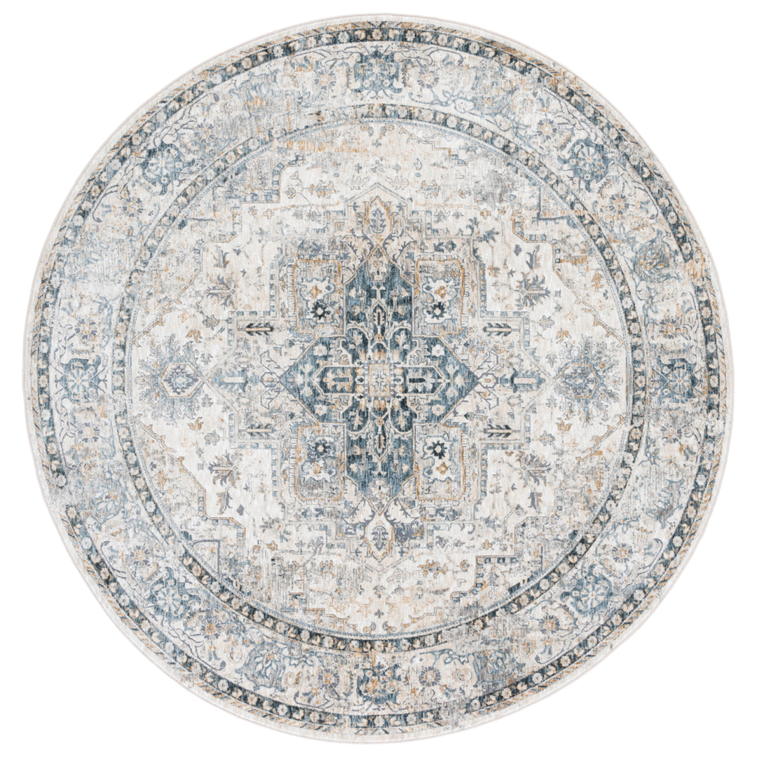 SAFAVIEH Dream Collection DRM723A Ivory / Navy Rug Image 4